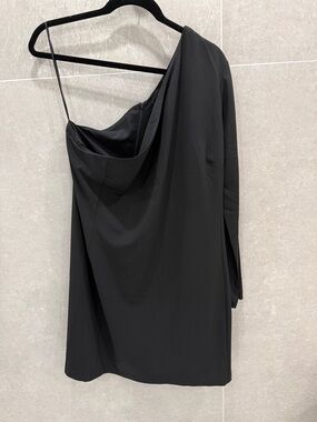 open lace back dress Satin One-Shoulder Midi Dress  Banana Republic